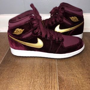 Velvet Jordan 1s